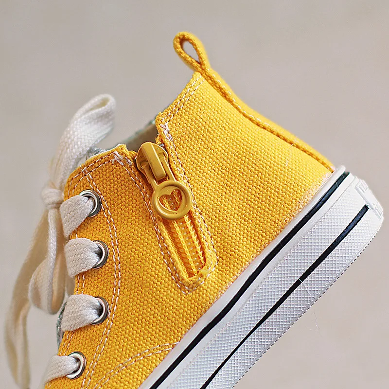 2020 Girls Boys Glitter Sequin High Top Canvas Sneakers Baby/Toddler/Little/Big Kid Casual Trainers Children Yellow Bling Shoes | Детская