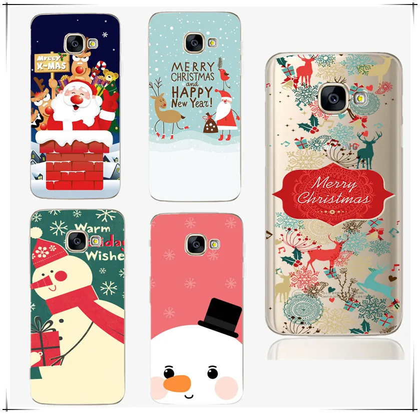 Рождество Клаус чехол для Samsung Galaxy S8 S9 плюс Снеговик Мягкий A3 A5 2017 A8 2018 8 A7 - купить