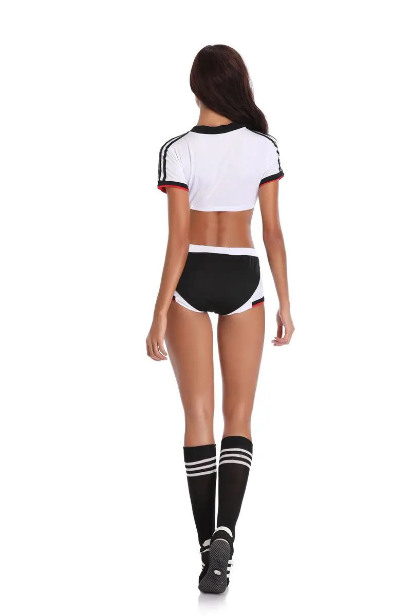 Cosplay Sexy Uniform Soccer Player Cheerleader World Cup Football Girl Party Dress High School Musical Fancy | Тематическая одежда