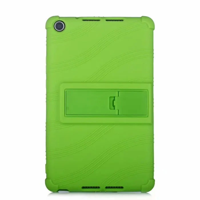 Защитный противоударный чехол-подставка для huawei MediaPad M5 Lite 8,0 T5 8 ''JDN2-W09HN AL00HN мягкое покрытие силиконовым ПК+ ручка+ пленка - Цвет: Зеленый