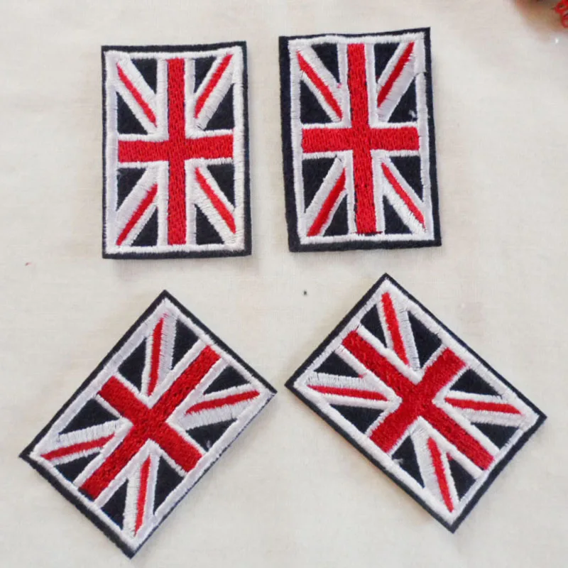 Embroidered iron-on British flag Patches Costume Motif Applique Newest Free Shipping 20pcs for DIY ClothesAccessories diy jeans | Дом и сад