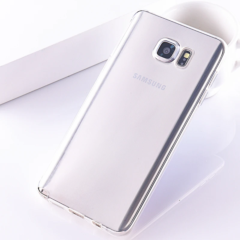 Ультратонкий Мягкий Прозрачный ТПУ чехол для Samsung Galaxy Note 3 4 5 7 прозрачный