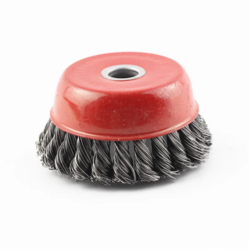 4 inch 100mm M14 Bowl Shape Steel Wire Abrasive Wheel For Polishing Cleaning Removing Remover Non Crumble
