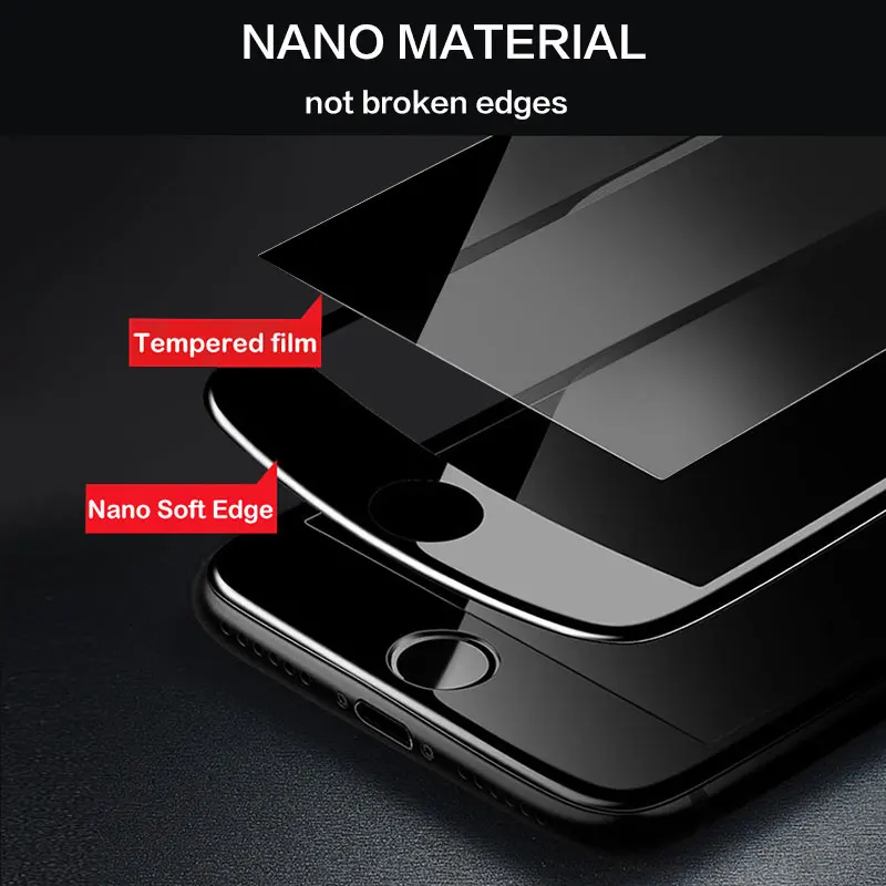 Закаленное стекло 9D с полным покрытием для iPhone 6 7 8 Plus Защита экрана X XS MAX XR