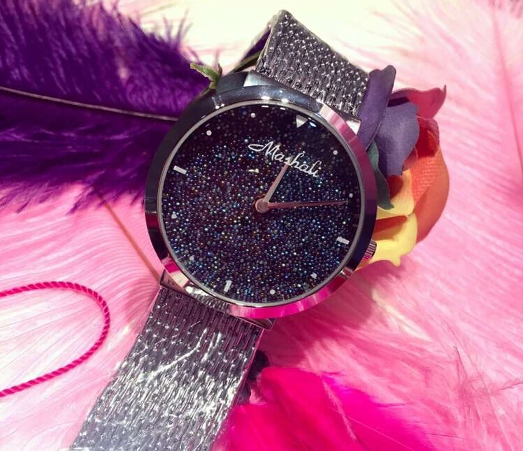 2017 новое поступление женские часы! Роскошные модные часы-браслет с кристаллами