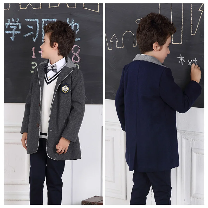 Новое поступление детские куртки утолщенная Зимняя школьная форма для мальчиков