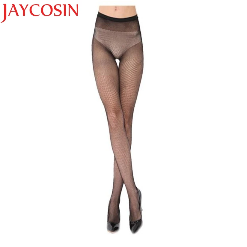 Женские сетчатые колготки JAYCOSIN модные сексуальные черные нейлоновые Прямая