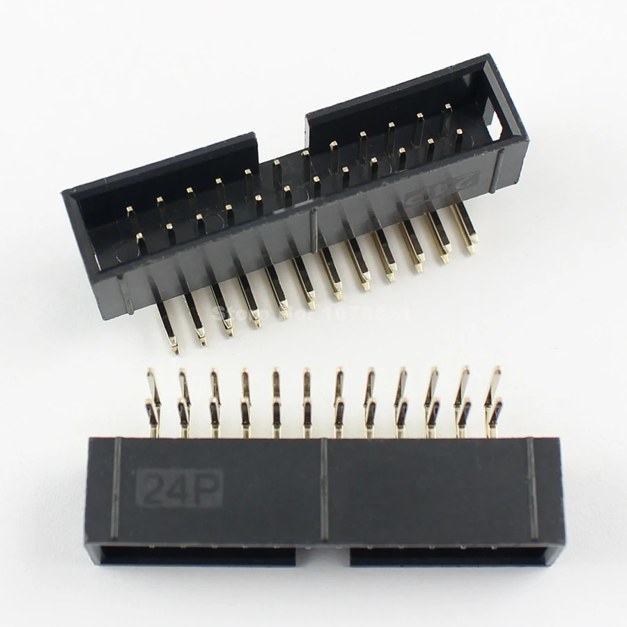 10 шт. прямоугольные штекерные разъемы 2 54 мм 2x12 Pin 24 Pin|connector 2.54mm|connector 10connector idc |
