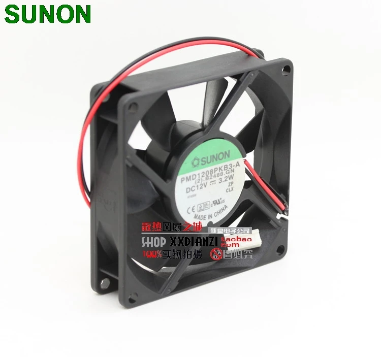Для Охлаждения Sunon PMD1208PKB3 A 8025 80 мм 8 см DC 12V 3 2 W двойной шариковый подшипник