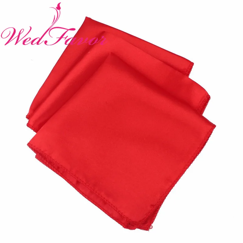 Red 100 шт. размером 45*45 см атлас стол салфетки для торжеств вечернее салфетки, носовых платков для Hotel событие Свадебные украшения - Цвет: Red