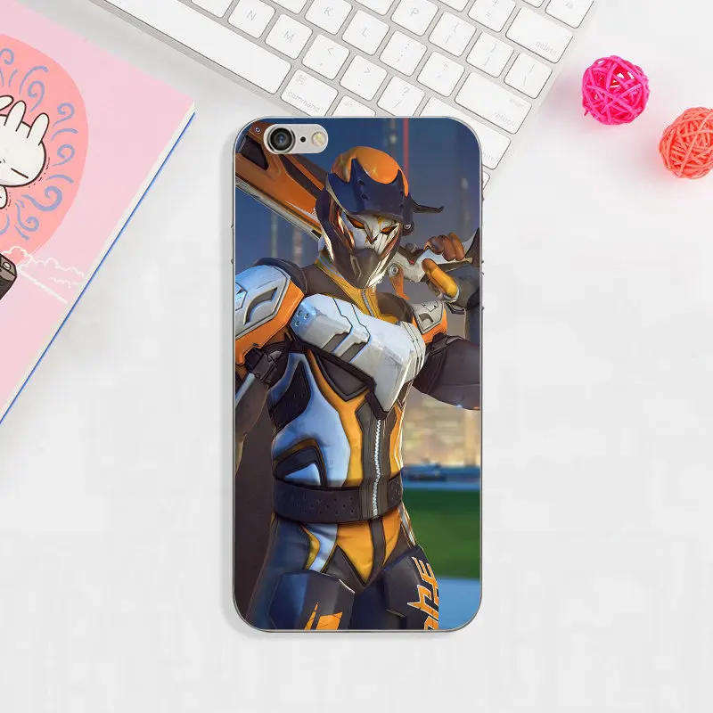 Рейнхардт Overwatchs герой OW мягкий чехол для сотового телефона из силикона и ТПУ iPhone 8