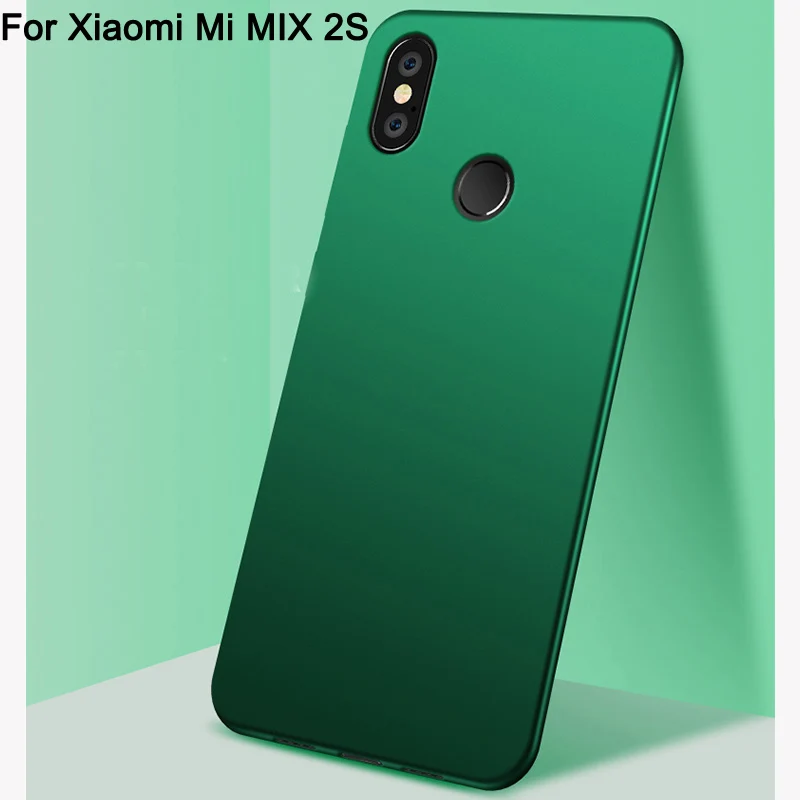 Изумрудно-зеленый цвет для Xiaomi mi Mix 2 S Чехол Мягкий чехол для задней панели чехол задняя крышка чехол для Xiaomi mi X2 S защитный полный Матовые чехлы