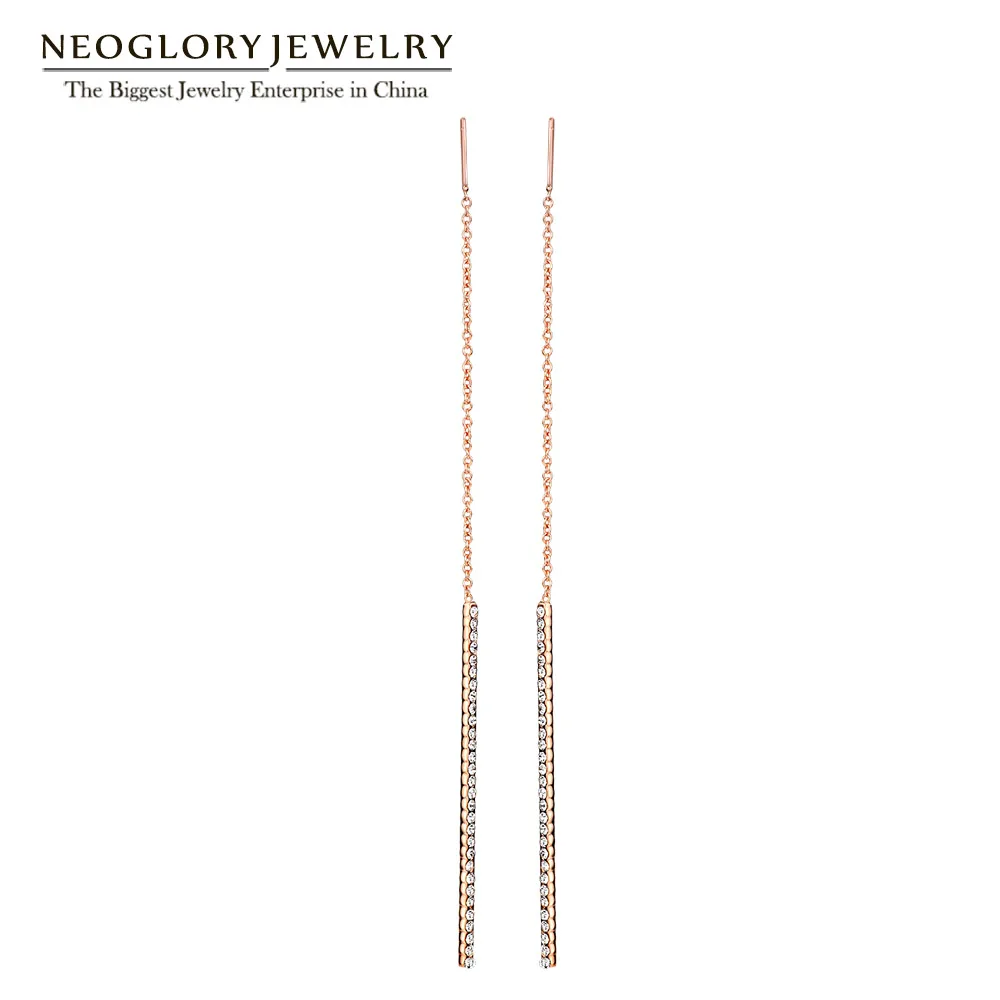 Neoglory розовая кисточка золотого цвета висячие серьги для девочек подростков