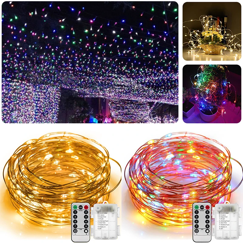 Горячая Распродажа 100LED 10 м цветной светильник сказочный вечерние декоративный с