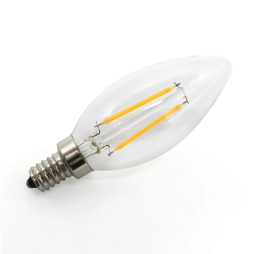 10 шт./лот Edison светодиодный лампы теплый белый 2700 К C35 под старину Лампа
