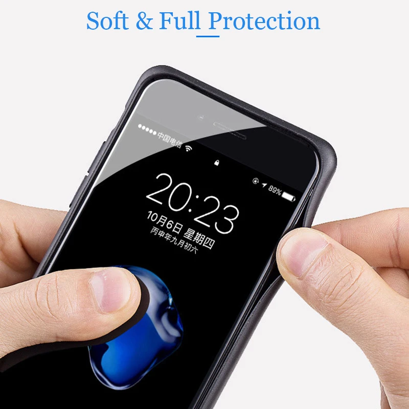 Чехол для аккумулятора для iPhone X XS, мягкий тонкий внешний аккумулятор, чехол для iPhone 6, 7, 8, 6S Plus, внешний аккумулятор, зарядное устройство, чехол для iPhone