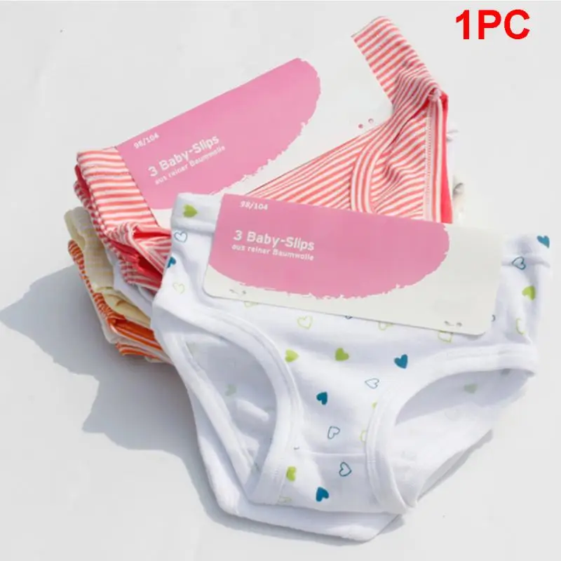 Хлопковое детское нижнее белье с принтом для девочек милые трусы в полоску