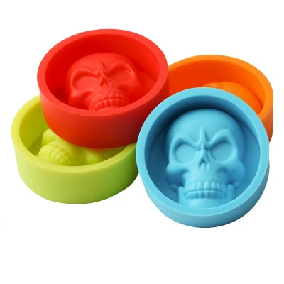Skull Muffin Cup Food Grade Silicone Cake Pudding Chocolate Ice Mold E085 | Дом и сад