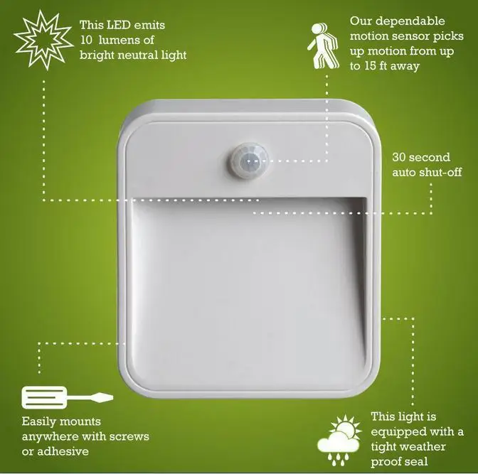 Светодиодная Ночная лампа с датчиком движения на батарейках палка ночник в любом