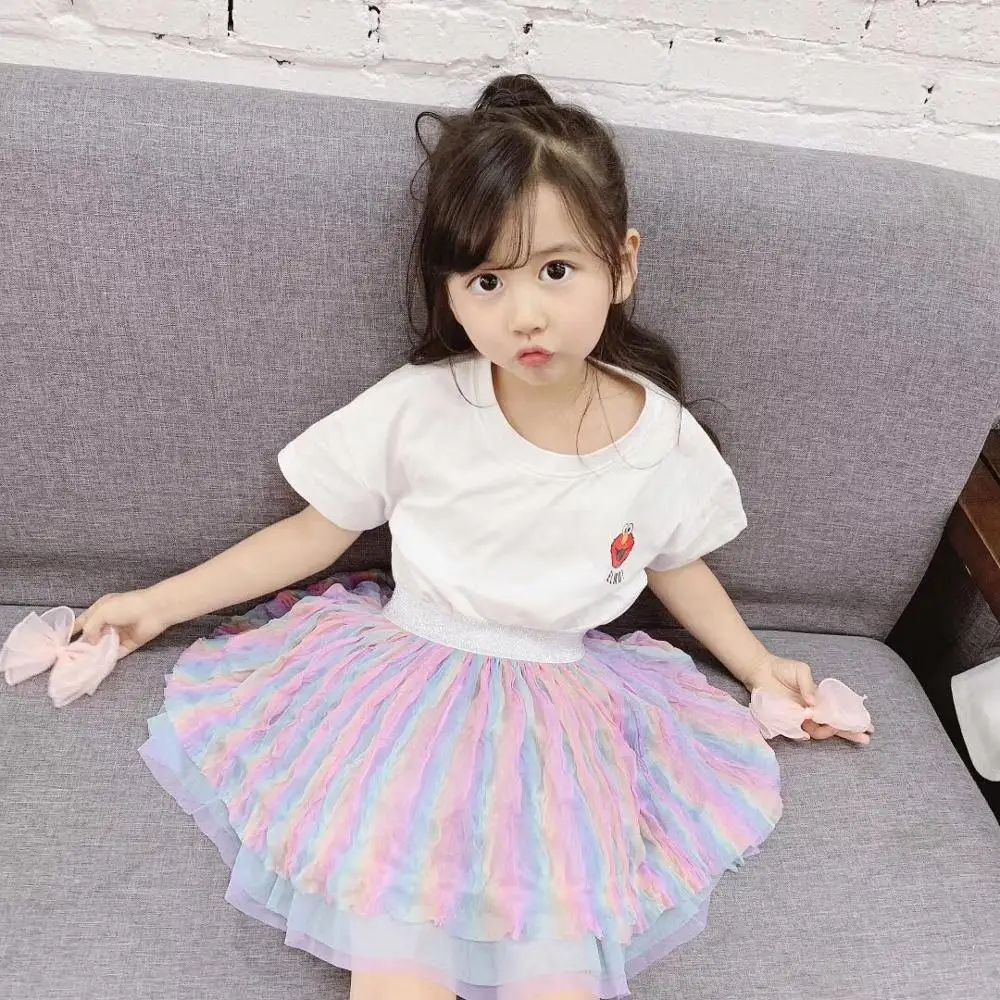 Новинка сезон осень разноцветные юбки-пачки принцессы для девочек Милые пляжные