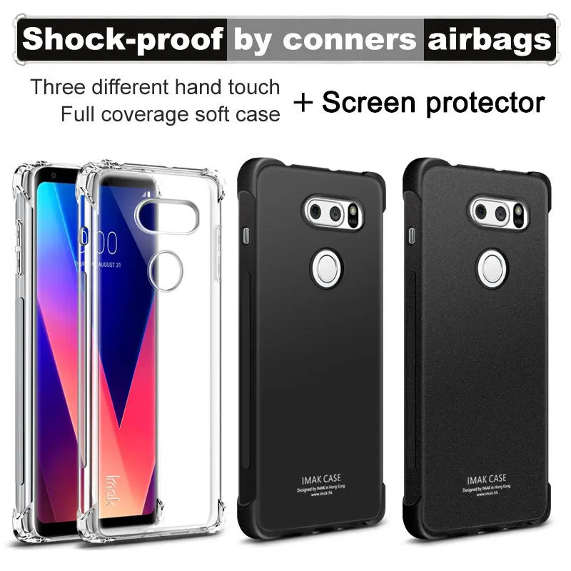 IMAK Для LG V30 чехол для LG V30 чехол Противоударная мягкая Задняя накладка чехла из ТПУ для LG V30 H930 V30 Plus чехол для телефона s