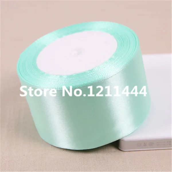 Single Face 50mm Cake and Flower Branch Water Green Mint Satin Ribbons for Wedding Decorations Wholesale Gift Packing Ribbon | Дом и сад