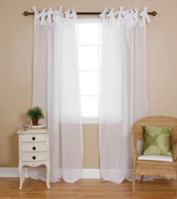Популярные шторы на окна из тонкой вуали в немецком стиле 2 панели|voile window curtains|sheer