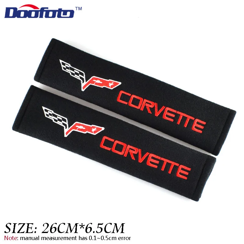 Авто Вышивка Логотип ремень безопасности значок Наклейка Обложка для Chevrolet Corvette