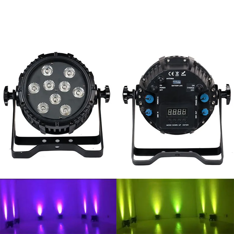 Беспроводной dmx Uplighting Водонепроницаемый IP65 LED DJ Par свет Батарея мощность 9 шт. 18 Вт