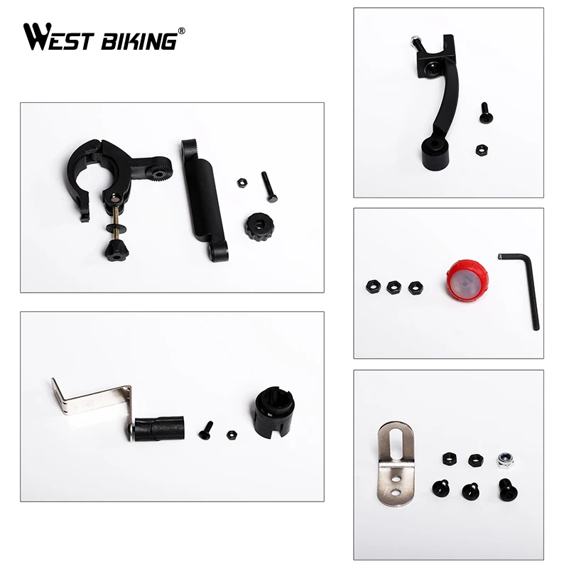 Фонарь велосипедный складной со светодиодной подсветкой быстросъемный передний