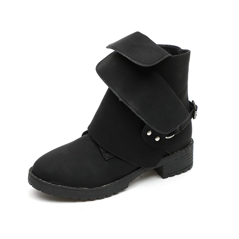 Women Shoes New Ankle Boots fashion Casual Ladies Slip On Autumn Leather zapatos mujer UPE250 | Обувь