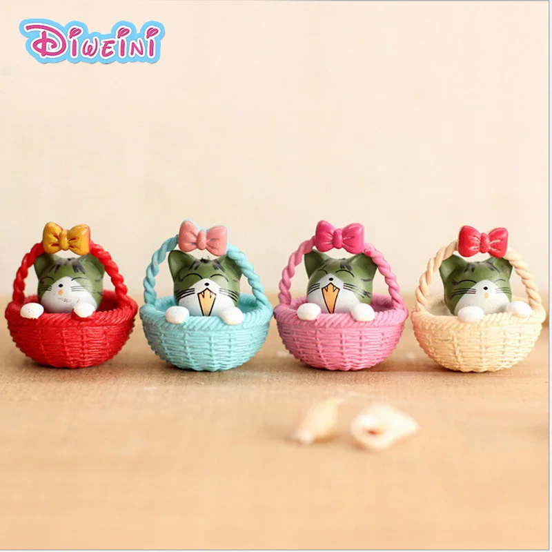 

Модель кошки из сыра, Мультяшные игрушки-животные, миниатюрная фигурка, детское украшение для дома, творческие игрушки из ПВХ, микро-ландшаф...