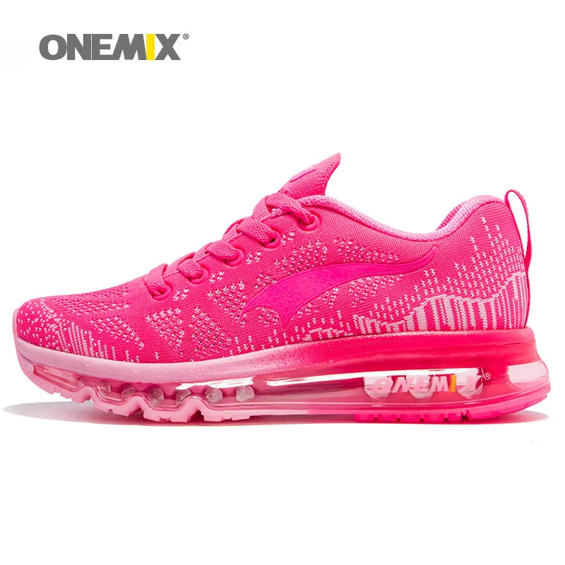 Rose Red 1118WM ONEMIX, мужские кроссовки для женщин, сетчатые трикотажные кроссовки, дизайнерские тренды, теннисные, спортивные, уличные, дорожные, Прогулочные кроссовки - Цвет: Rose Red 1118WM
