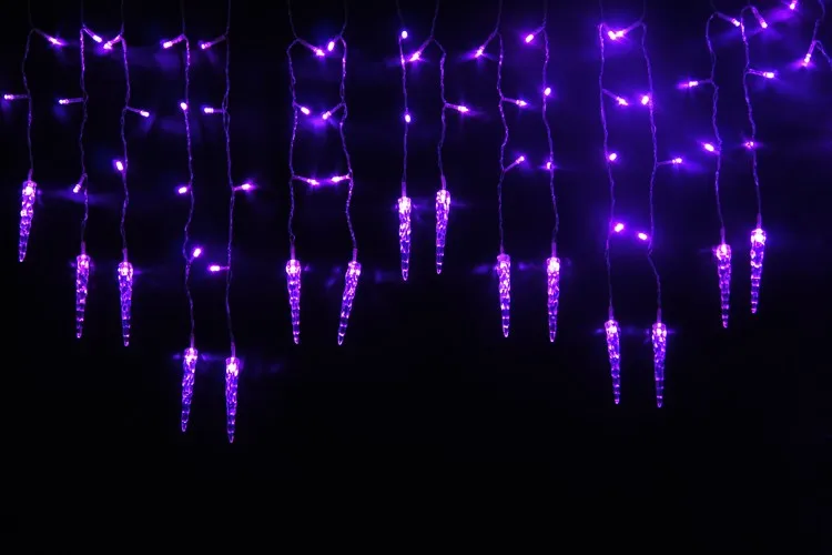 Сосулька Гирлянды светодиодные Шторы огни 3.5 м 96leds праздник Рождество свадьбы декор - Испускаемый цвет: Фиолетовый