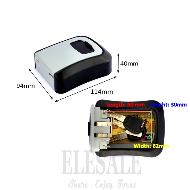 5/Color Wall Mounted Key Hidden Safe Storage Box Password 4-Digital Combination Lock Metal Secret For Home Villa Caravan |