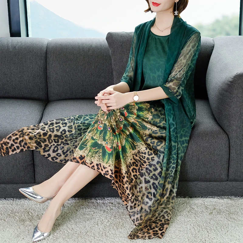 Новинка 2019 летнее платье женская одежда Элегантное Длинное Платье с принтом