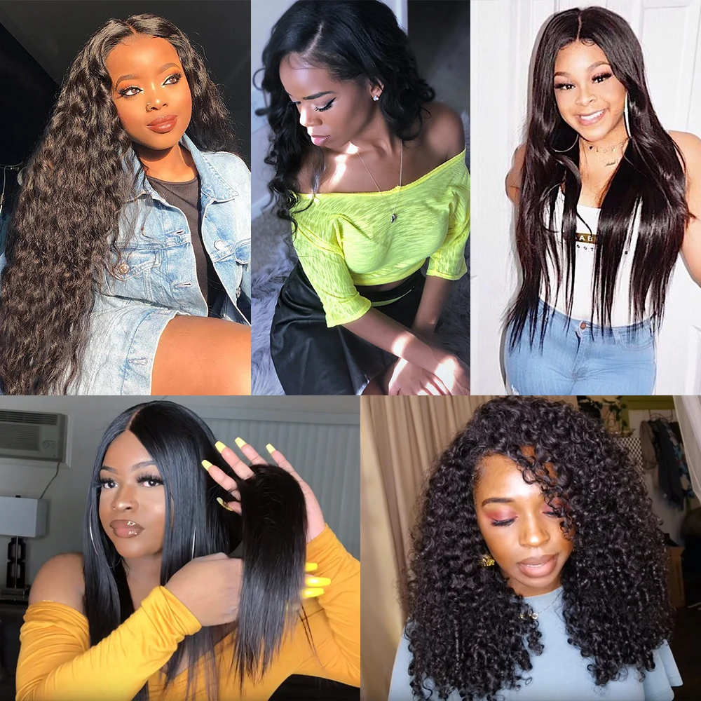 Али сахарные волосы перуанские Remy человеческие свободная волна Кружева