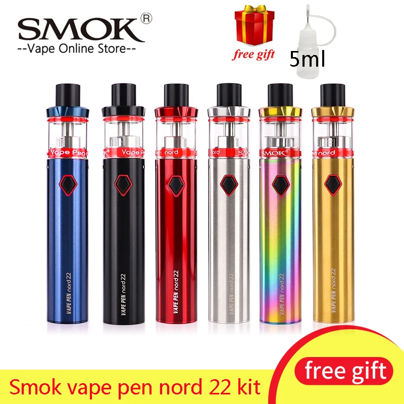 Оригинальный SMOK vape ручка Nord 22 стартовый комплект 2000 мАч батарея электронная
