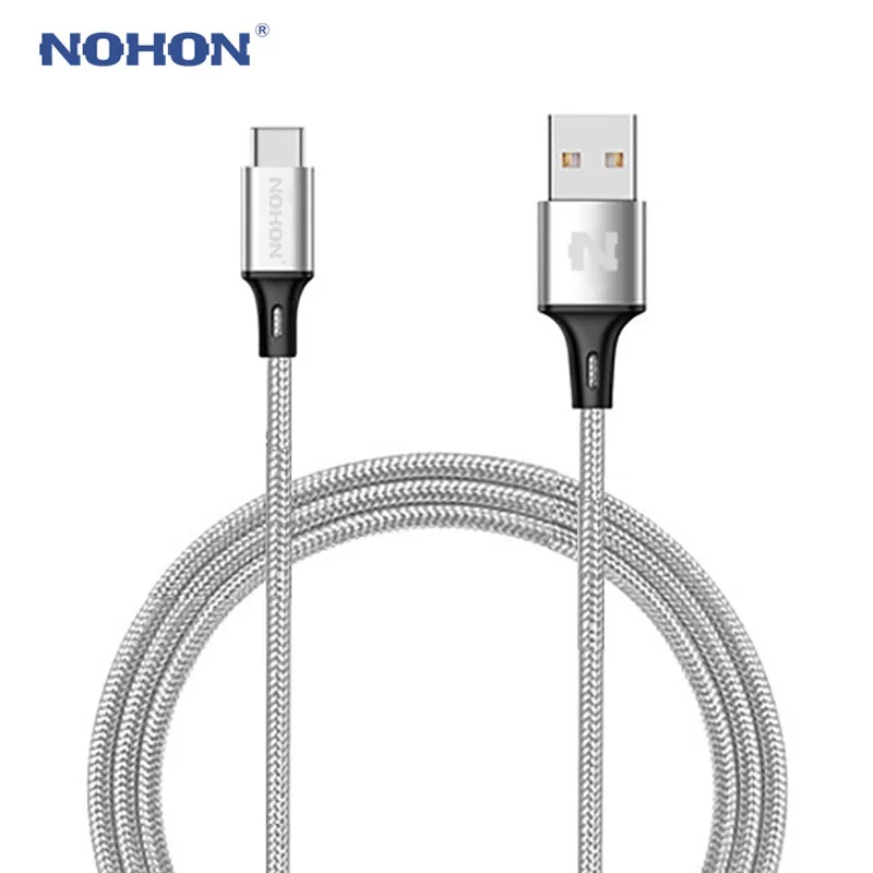 Оригинальный NOHON USB Type-C кабель для быстрой зарядки Samsung Xiaomi Nokia LG MacBook Huawei Type C