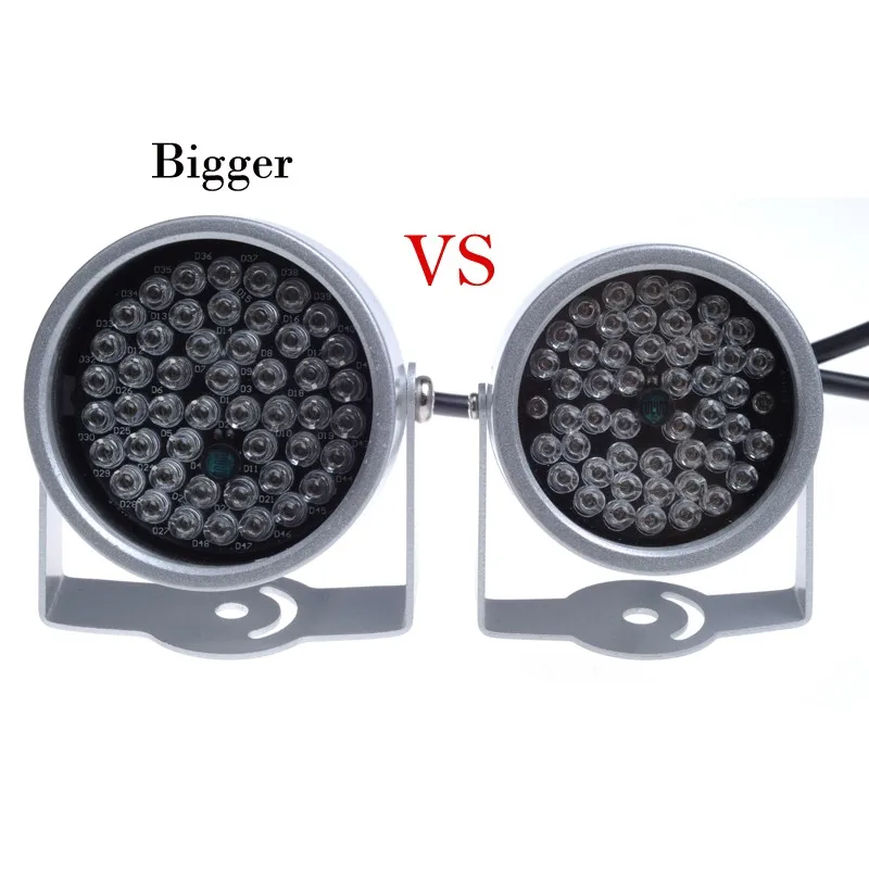 AZISHN CCTV LED инфракрасный осветитель 48 шт. ИК светодиоды ночного видения IP66 инфракрасный CCTV заполняющий светильник металлический водонепроницаемый для камеры видеонаблюдения