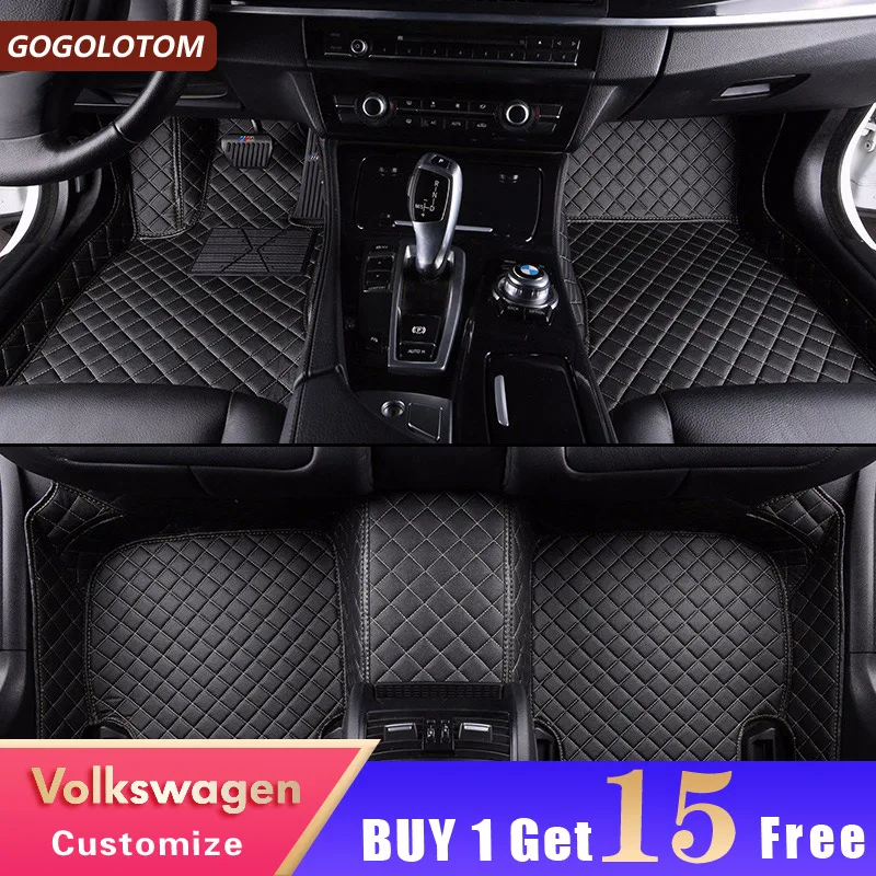 Пользовательские автомобильные коврики для логотип Volkswagen Vw до CC Passat B5 B6 B7 B8 Polo Golf 4