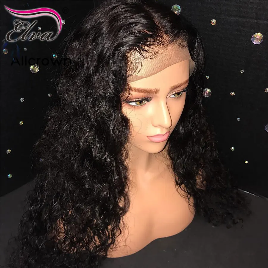 Elva Hair 180% плотность 360 парик на сетке спереди бразильские волосы без повреждений