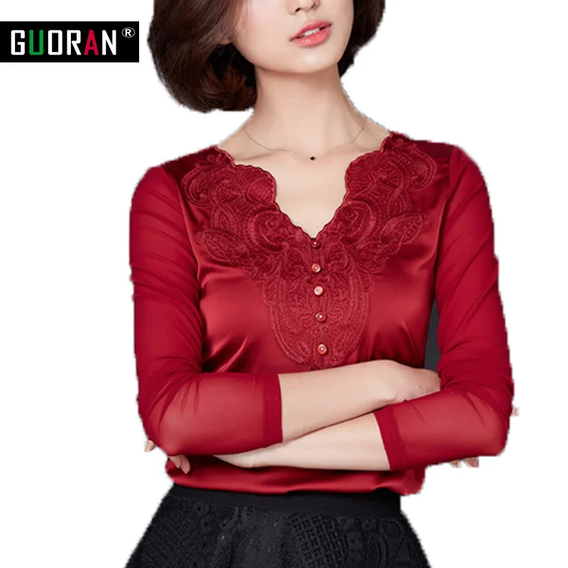 Новая мода 2016 осенние женские рубашки с длинным рукавом Женская Офисная шелковая