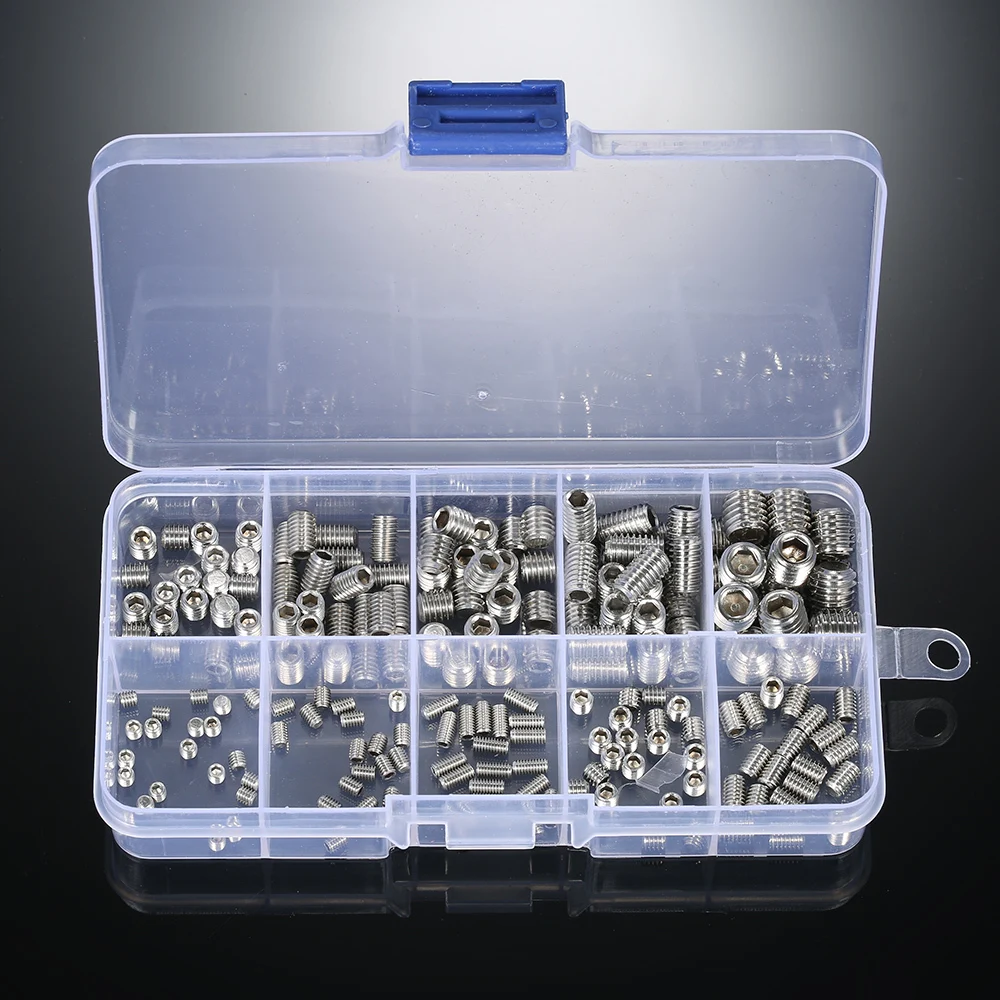 200 шт. винты из нержавеющей стали с шестигранной головкой набор Grub ассортимент