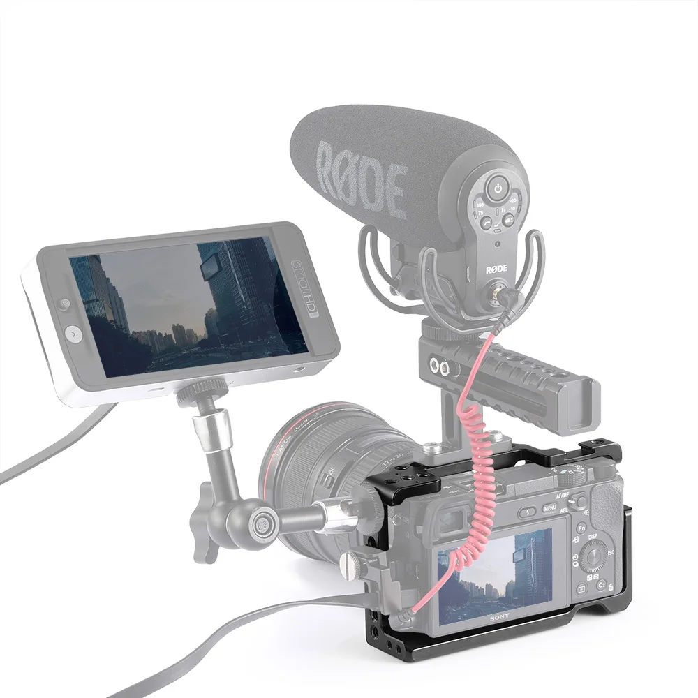 Клетка для камеры SmallRig стабилизатор A6000 A6300 клетка с деревянной рукояткой для sony A6000 A6300 Quick Release Cage комплект-2082