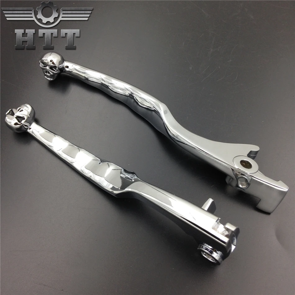 Запчасти для мотоциклов хромированный тормозной рычаг сцепления с черепом Suzuki