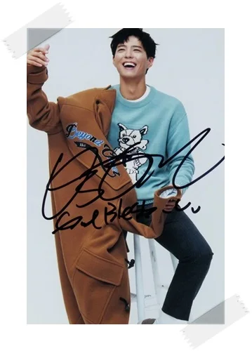 Подписанный парк Бо жвачка фото с автографом 6 дюймов Бесплатная доставка K POP