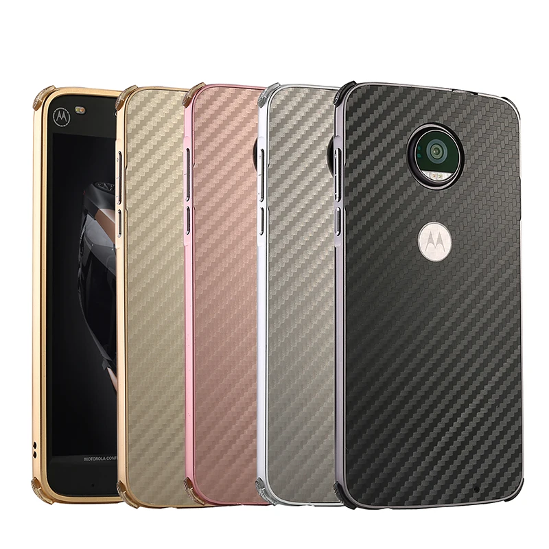 Для Motorola Moto Z2 Play/Moto Force чехол новый алюминиевый металлический каркас + углеродное
