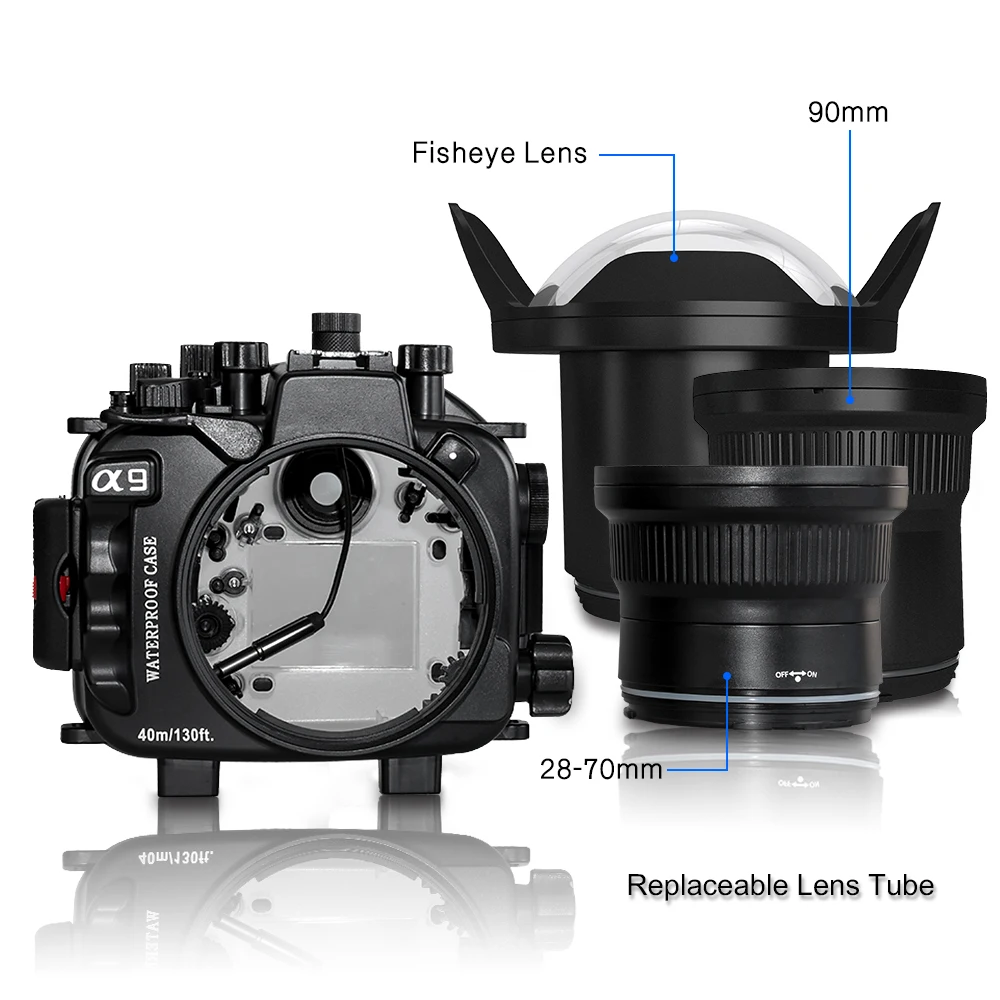 Водонепроницаемый чехол для камеры Sony A9 подводный Чехол всех функций сменная