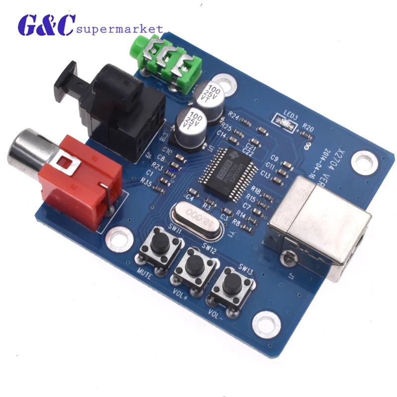 PCM2704 USB DAC мощность волоконно оптический коаксиальный аналог выход для Raspberry Pi